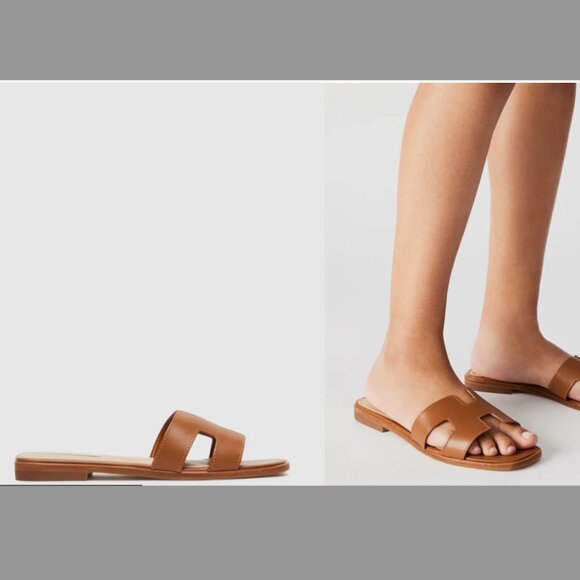 BRAND NEW NEVER WORN Steve Madden Haydn Cognac Leather Sandals - Picture 1 of 2